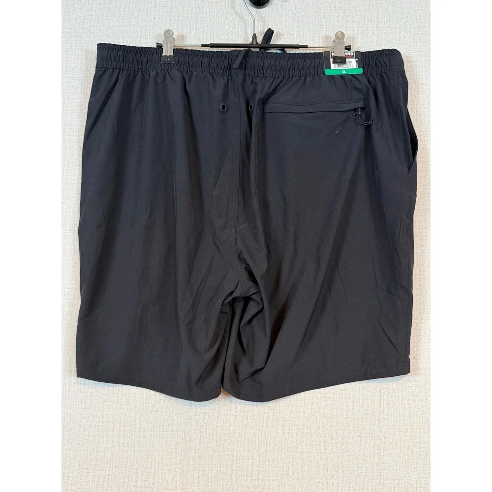 Kirkland Signature Mens Swim Shorts Black XL Recycled Stretch Trunks Boardshorts